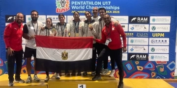 الخماسي الحديث علي منصة التتويج