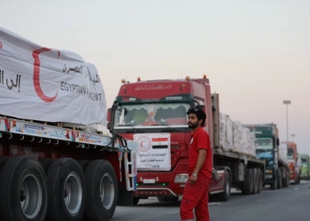 مساعدات الهلال الأحمر المصرى لأهل غزة
