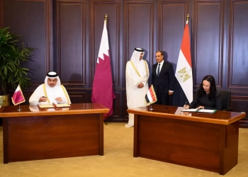 خلال توقيع الاتفاق المصرى القطرى
