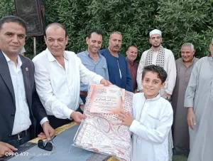 "لاشين" يشارك في حفل تكريم حفظة القرآن الكريم بقرية الأحراز بمناسبة المولد النبوي الشريف 31 - جريدة المساء