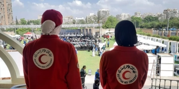 الهلال الأحمر المصري يشارك في قمة "ستارت" لدعم طلاب الجامعات 1 - جريدة المساء خلال مشاركة فرق الهلال الأحمر المصرى