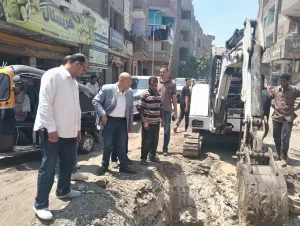 نائب محافظ الجيزة يتفقد مشروعات الصرف الصحي بحي جنوب وقري أبوالنمرس 45 - جريدة المساء