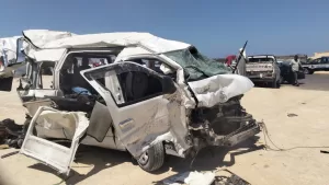 بالصور حادث مروع عند مدينة الضبعة وغلق الطريق في اتجاه مطروح 53 - جريدة المساء