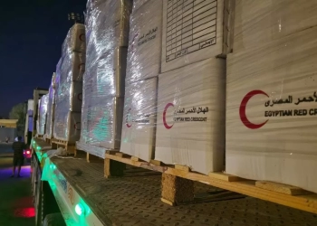 الهلال الأحمر المصرى يدخل مساعداته لأهل غزة