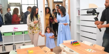 وزيرة التضامن تفتتح إحدى الحضانات