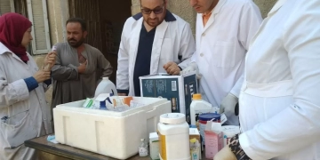 القومى للبحوث ينظم قافلة بيطرية إلى قرية المنوات بمحافظة الجيزة 13 - جريدة المساء