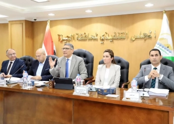 محافظ الجيزة يتحدث إلي رؤساء الأحياء والمراكز