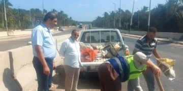 استجابةلـ«المساء»صيانة الطريق الدولى«ادكو - الإسكندرية» 1 - جريدة المساء