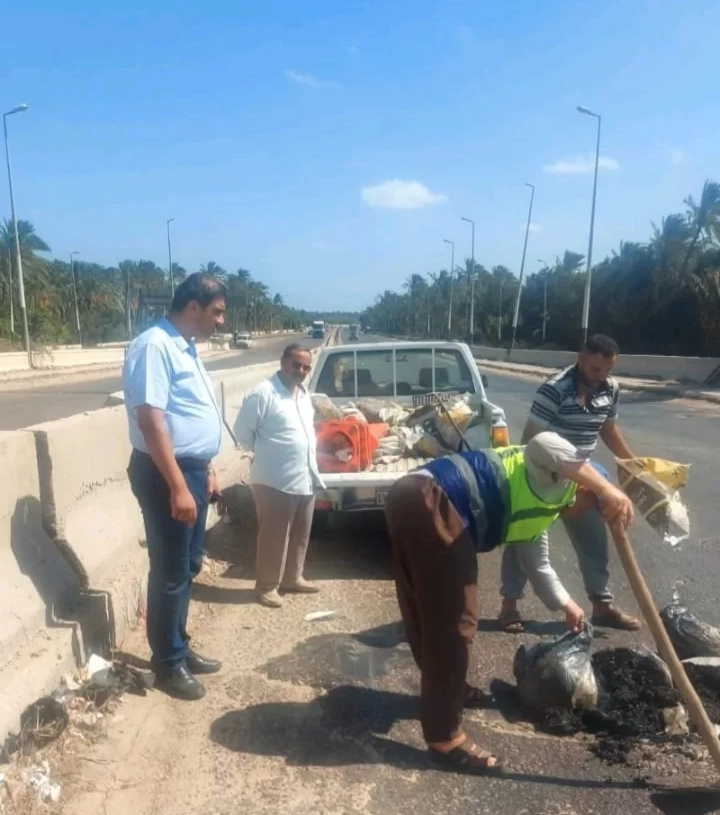 استجابةلـ«المساء»صيانة الطريق الدولى«ادكو - الإسكندرية» 19 - جريدة المساء
