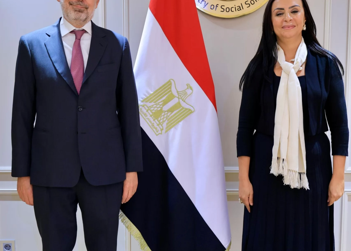 تعاون مصري – إيطالي لدعم التمكين الاقتصادي والأسر المنتجة 18 - جريدة المساء لقاء وزيرة التضامن مع السفير الإيطالي