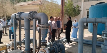 رئيس شركة مياه البحر الأحمر يواصل جولته لتفقد مواقع الشركة ويتابع سير العمل بمدينة مرسي علم 1 - جريدة المساء