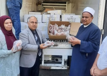 توزيع ٢ طن من لحوم صكوك الأضاحي على الأسر الأولى بالرعاية في الجيزة 17 - جريدة المساء