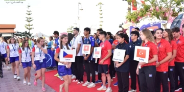 رئيس جهاز مدينة العلمين الجديدة يشهد إفتتاح بطولة العالم للسباحة بالزعانف ببورتو مارينا 1 - جريدة المساء