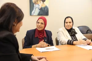 نسرين البغدادي تستعرض جهود ملف تمكين المرأة أمام وفد إئتلاف البرلمانيات العرب 24 - جريدة المساء