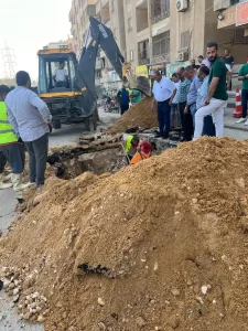 رئيس حي الهرم: إصلاح كسر خط المياه بحدائق الأهرام وعودة الخدمة 35 - جريدة المساء