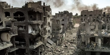 غزة الدمار والخراب والقتل والموتي