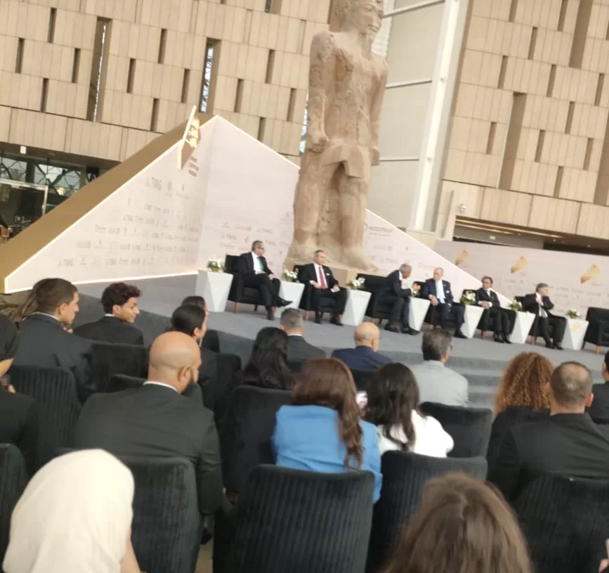 شركاء النجاح فى المؤتمر الصحفى بالمتحف المصرى الكبير: شاركنا فى المشروع عن اقتناع تام لأنه يمثل حدثا فريدا وعلامة فارقة فى تاريخ مصر 18 - جريدة المساء جانب من فعاليات المؤتمر الصحفى