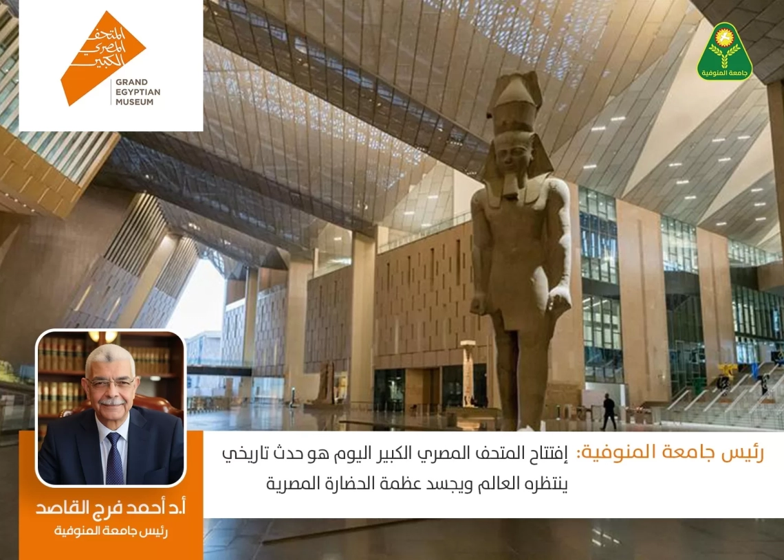 رئيس جامعة المنوفية: افتتاح المتحف.. حدث تاريخي ينتظره العالم ويجسد عظمة الحضارة المصرية 19 - جريدة المساء