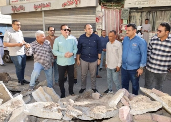 محافظ المنوفية يتفقد أعمال تطوير ورفع كفاءة المنطقة المحيطة بالمسجد العباسي ورصف شارع صلاح الدين 19 - جريدة المساء