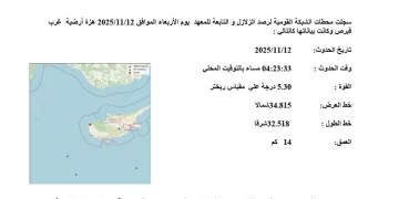 قومي البحوث الفلكية يكشف تفاصيل هزة أرضية ضربت قبرص بقوة ٥.٣ ريختر 1 - جريدة المساء