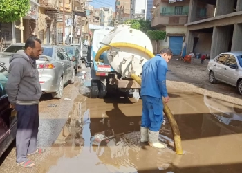 شفط تجمعات مياه الأمطار بالمنوفية 17 - جريدة المساء