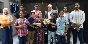 تعليم قنا يكرم أبطال ناسا بعد تأهلهم للعالمية في مسابقة تطبيقات الفضاء 2 - جريدة المساء تعليم قنا يكرم أبطال ناسا بعد تأهلهم للعالمية في مسابقة تطبيقات الفضاء 1 - جريدة المساء