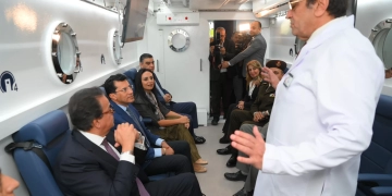 افتتاح وحدة العلاج بالأكسجين عالي الضغط لأول مرة بجنوب القاهرة 2 - جريدة المساء افتتاح وحدة العلاج بالأكسجين عالي الضغط لأول مرة بجنوب القاهرة 1 - جريدة المساء