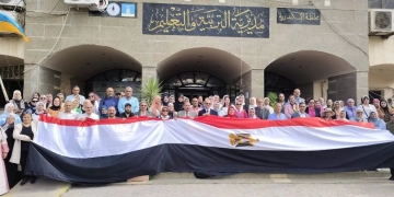 اطول علم لتعليم الاسكندريه 2 - جريدة المساء اطول علم لتعليم الاسكندريه 1 - جريدة المساء