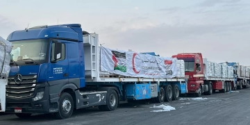 الهلال الأحمر يمد غزة بـ 235 ألف سلة غذائية ومستلزمات طبية 1 - جريدة المساء الهلال الأحمر المصرى فى اليوم 72 من المساعدات لأهل غزة