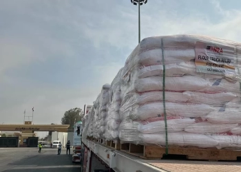 الهلال الأحمر المصرى يمد غزة بالمواد الغذائية والبترولية