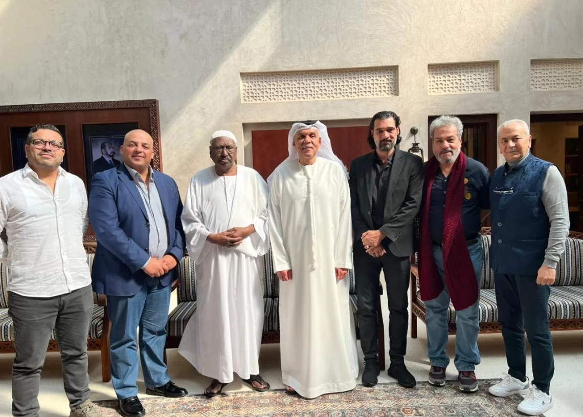 اسماعيل عبدالله وغنام غنام مع لجنة المشاهدة