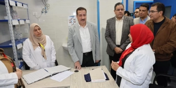 محافظ المنوفية يطلق شارة بدء التشغيل التجريبي للصرف الصحي بأبو رقبة 2 - جريدة المساء محافظ المنوفية يطلق شارة بدء التشغيل التجريبي للصرف الصحي بأبو رقبة 1 - جريدة المساء