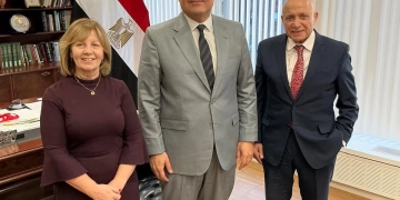 اوضاع المصريين بالخارج في لقاء القنصل العام فى نيويورك مع رئيس اتحاد الكيانات المصرية فى أوروبا 1 - جريدة المساء