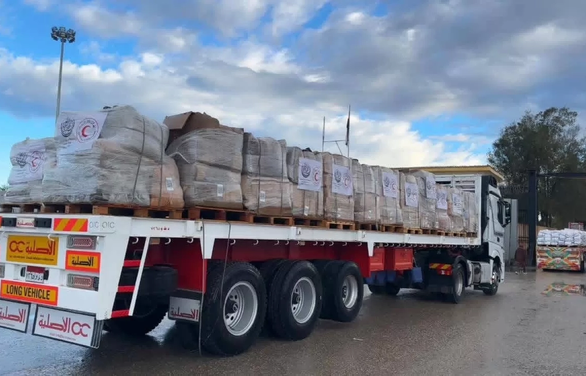 استمرار تدفق قوافل الهلال الأحمر المصرى لأهل غزة