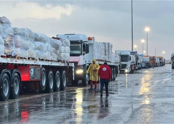 الهلال الأحمر يدفع بزاد العزة 103 لغزة