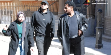 الممثل والمنتج الأمريكي Odain Watson يتجول فى استديوهات وشوارع مدينة الإنتاج الإعلامي 1 - جريدة المساء