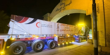 قافلة صندوق تحيا مصر تدخل شمال سيناء وصولاً إلى غزة