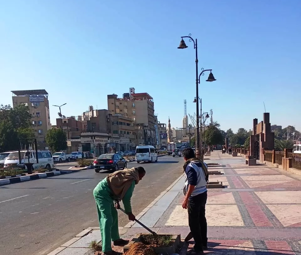 محافظ أسوان يتابع جهود إدارة الحدائق لإستكمال أعمال التشجير وإنشاء شبكة رى للأشجار المنزرعة بمشروع تطوير طريق السادات 19 - جريدة المساء
