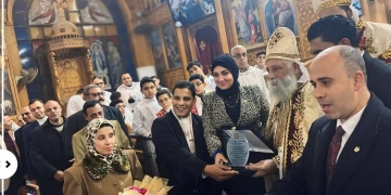 "شباب المنوفية" يهنىء الإخوة الأقباط بعيد الميلاد.. بكنيسة أشمون 1 - جريدة المساء