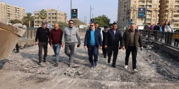 محافظ المنوفية يتفقد أعمال صيانة كوبري مبارك.. بشبين الكوم 1 - جريدة المساء