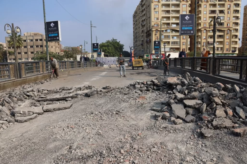 محافظ المنوفية يتفقد أعمال صيانة كوبري مبارك.. بشبين الكوم 22 - جريدة المساء