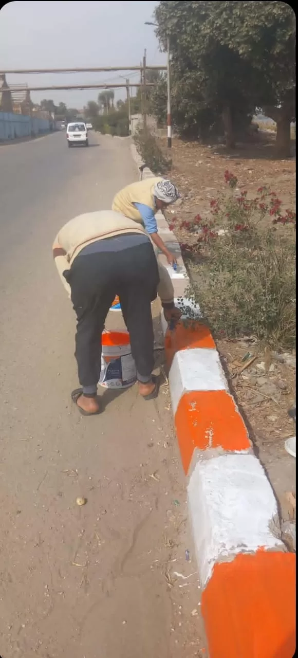 رئيس قرية "هو" بقنا يقود حملة نظافة موسعة ويزين الشوارع بعلم مصر 25 - جريدة المساء