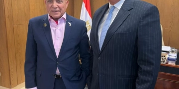 نبيل حبشى يستقبل رئيس اتحاد الكيانات المصرية فى أوروبا 1 - جريدة المساء