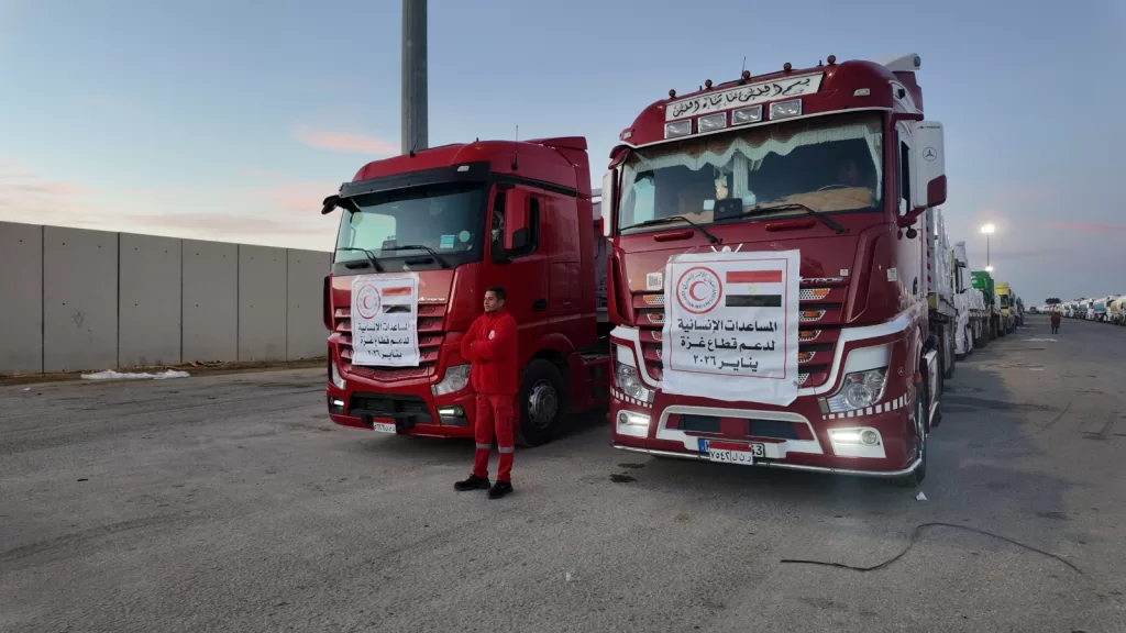 الهلال الأحمر يمد غزة بـ 7,200 طن مساعدات إنسانية عبر كرم أبو سالم 19 - جريدة المساء