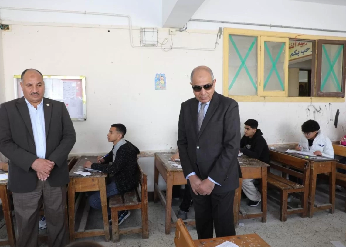 محافظ المنيا يتفقد عددًا من لجان الإعدادية 18 - جريدة المساء