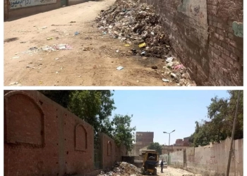 محافظة الجيزة تطلق حملة نظافة موسعة بطريق مقابر كفر الجبل بالهرم 25 - جريدة المساء