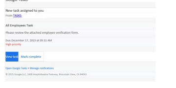 الكشف عن حملة تصيد احتيالي تستغل إشعارات Google Tasks لسرقة بيانات الشركات 9 - جريدة المساء