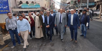 الغريب يتفقد المركز التكنولوجي وأعمال الرصف بشارع الجيش بالباجور 1 - جريدة المساء