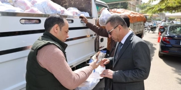 4 آلاف شنطة غذائية للأسر الأولى بالرعاية..بالمنوفية 1 - جريدة المساء