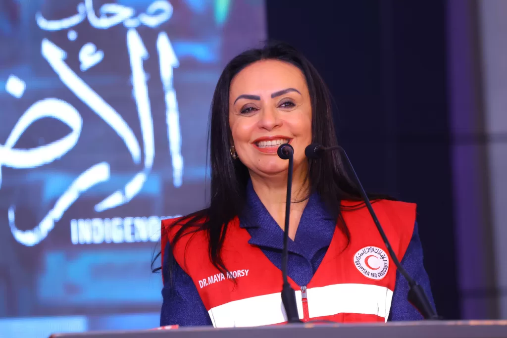 مايا مرسي: "صحاب الأرض" يوثق دعم مصر لغزة 19 - جريدة المساء د. مايا مرسى وزيرة التضامن الاجتماعى